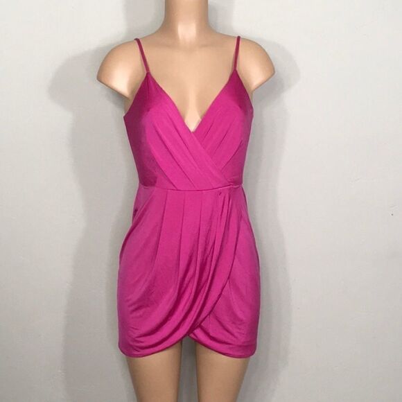 Pink wrap mini dress. New - Picture 5 of 16